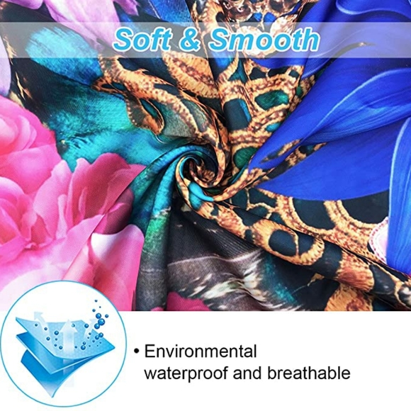 Fabric Shower Curtains Colorful Flower with Europe - Picture 4 of 4